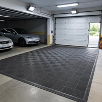 Garagenboden-Fliesen mit Klicksystem, Langlebiges Kunststoff-Gittermuster für Innenbereich, Umweltfreundlicher Wasserdichter Moderner Vinyl-Bodenbelag