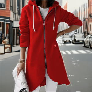 S-5XL <b>Spring</b>/Autumn New Personalized Eco-Friendly Polyester Blend Y2K Street Sweater Zipper Hooded Long Plush - Product Image 2
