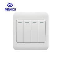 Estándar europeo 110-250V eléctrico 1 Gang 2 Gang 1way 2 Way interruptor de luz serie enchufe de pared con interruptor Precio de fabricante