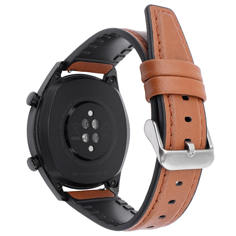 Linea marrone marrone + fibbia argento
