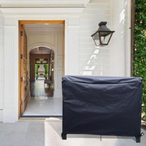 DB Artibear 4ft support de bois de chauffage en fonte robuste intérieur et extérieur en métal stockage de pieux de bois empileur porte-bûches - Product Image 4