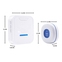 Système d'appel médical écologique Daytech CC05BL 3-2AB 433MHz certifié CE, bippeur bleu