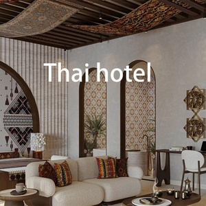 Éclairage tropical moderne de style Lanna pour les resorts thaïlandais, lampes suspendues artisanales, peinture artisanale, créer une ambiance relaxante - Product Image 1