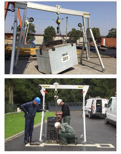 Mini-grue <span class=keywords><strong>portique</strong></span> en aluminium portable <span class=keywords><strong>de</strong></span> 0,5 tonne, 1 tonne, 2 tonnes avec roulettes, pliable - Product Image 5