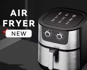 Freidora de Aire Moderna de Acero Inoxidable Cuadrada de 10L, Máquina para Papas Fritas sin Aceite, Horno Freidora Eléctrico Multifunción - Product Image 2