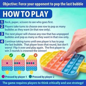 0104 Pack de jouets sensoriels Push Bubble Popper, Balle puzzle arc-en-ciel Snapper, Chaîne Flippy, Ensemble de jouets sensoriels - Product Image 4