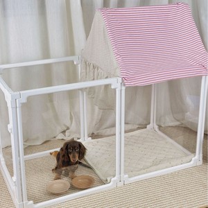 Clôture beige, tente panoramique transparente d'intérieur, <span class=keywords><strong>cage</strong></span> d'isolation à épissure, <span class=keywords><strong>cage</strong></span> pour animaux domestiques, ABS PET, villa senior - Product Image 3