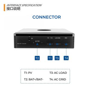 อินเวอร์เตอร์พลังงานแสงอาทิตย์ 12KW เฟสเดียว แบบไฮบริด ใช้ได้ทั้งแบบเชื่อมต่อกริดและแบบออฟกริด พร้อมระบบป้องกันกระแสย้อนกลับและการทำงานแบบขนาน - Product Image 5