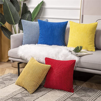 Taie d'oreiller Jacquard en velours côtelé uni personnalisé qualité de luxe 30x50 cm housses de coussin décoratives pour la maison