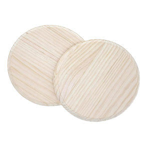 Discos de Madera de Pino Pulidos Personalizados al por Mayor, Corte Láser de 3 mm, Decoración Moderna para Días Festivos y Recuerdo - Product Image 1