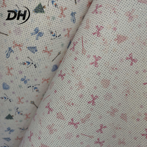 Cuir synthétique de qualité chaussure, micro-cuir imprimé floral motif dessin animé mignon pour empeigne de chaussures décontractées, matière première pour chaussures - Product Image 4