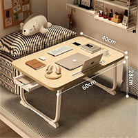 Bureau pliable de chevet, bureau d'ordinateur indispensable pour dortoir, table d'étude pour étudiant, petite table sur pied, petite table de style nouveau