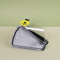 Boîte à gâteau triangulaire pour mousse, emballage transparent en PET de 6 et 8 pouces, à coins coupés, pour pâtisserie occidentale