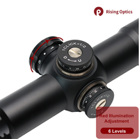 Lunette de chasse 1-6x24 SFP HD LPVO avec illumination rouge à 6 niveaux, optique tactique en alliage d'aluminium