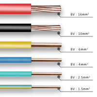 Câble électrique monobrin isolé PVC H07V-U H07V-R, prix usine, 2,5 mm-10 mm, torsadé, pour câblage de bâtiment résidentiel, câble BVR/BV