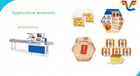 Machine d'emballage horizontale automatique Flow Pack pour pain, viande fraîche, fromage tranché et autres produits de boulangerie