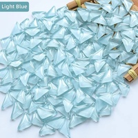 Mosaïque DIY : Tuiles triangulaires vitrifiées faites à la main de 1 cm, pierres de verre colorées, matériaux de patchwork pour enfants, décoration intérieure, rentrée scolaire