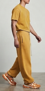 Men's High Quality Distressed Eco-Friendly Breathable Baggy <b>Oversized</b> Wide Leg <b>Sweatpants</b> Loose Fit Drawstring Closure - Product Image 2