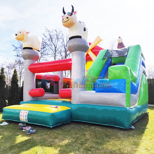 Chateau gonflable sur le theme de la ferme <b>inflatable</b> farm slide castle jumper commercial bouncy <b>house</b> for kids - Product Image 2