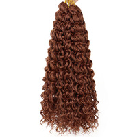 Gogo Bouclés Crochet Tresse Cheveux 18 pouces Synthétique Ombre Boucles Ondulées Vague Profonde Océan Vague Crochet Tresses en gros