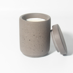 Bocaux à bougie gris en <span class=keywords><strong>béton</strong></span> naturel Conteneur à bougie en gros en usine fabriqué à la main avec un <span class=keywords><strong>couvercle</strong></span> en <span class=keywords><strong>béton</strong></span> pour la décoration de la maison - Product Image 3
