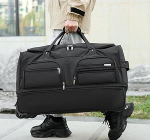 Sac de voyage à roulettes classique Oxford extensible grande capacité, résistant à l'eau, avec poignée de traction, pour la vente en gros - Product Image 2