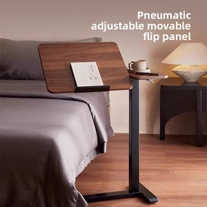 Table <span class=keywords><strong>de</strong></span> chevet relevable et modulable, table d'appoint mobile et multifonctionnelle pour chambre et salon - Product Image 2