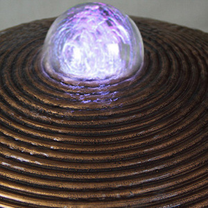 Fuente de agua esférica Feng Shui, artesanía de resina, adorno decorativo redondo para interiores, para hotel o club. - Product Image 3