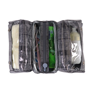 Bolsa de Aseo Personalizada Negra Impermeable de Alta Calidad, Bolsa de Viaje Portátil y Duradera de Cuero PU, Bolsa de Cosméticos de Moda - Product Image 6