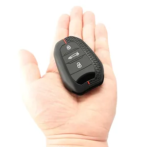 Étui de clé en silicone, porte-clés, <span class=keywords><strong>housse</strong></span> de clé pour <span class=keywords><strong>Peugeot</strong></span> 207 <span class=keywords><strong>208</strong></span> 3008 206 308 508 2008 407 5008 301 pour Citroën C3 C4 C5 Berlingo - Product Image 4