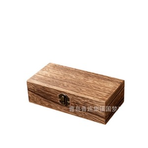 Caja de almacenamiento de joyas de madera de Paulownia, caja de regalo de madera rectangular con tapa abatible de 20x10x6cm para organizar accesorios - Product Image 2