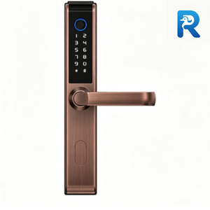 Serrure de sécurité intelligente en aluminium à pont thermique avec déverrouillage à distance via l'application Tuya, reconnaissance d'empreintes digitales et carte-clé, idéale <span class=keywords><strong>pour</strong></span> la maison, la villa et l'appartement – Forte demande - Product Image 3
