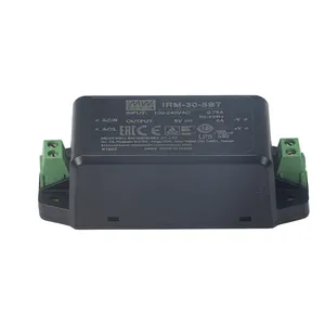 Meanwell IRM-30-5 30W 5V 6A AC-DC Open Frame Single Output PCB-Mount Green Power Module Switching Power Supply