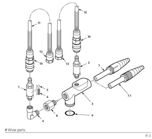 Bomba de polvo para inyector de polvo enchufable <span class=keywords><strong>PI</strong></span> 3-V 345 318 para sistema PGC1 - Product Image 5