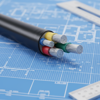Cable de Alimentación Industrial para Trenes Eléctricos Subterráneos YJLV de Aluminio Sólido de 4 Núcleos, 50 mm, 95 mm, Aislamiento XLPE, Revestimiento de PVC