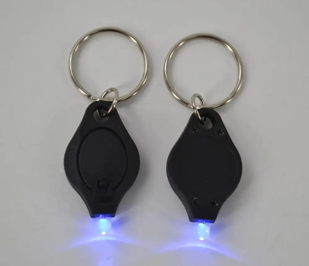 Wholesale Promotion Custom Logo Led Key Chain Led Keychain Flashlight UV Mini Light Key Ring