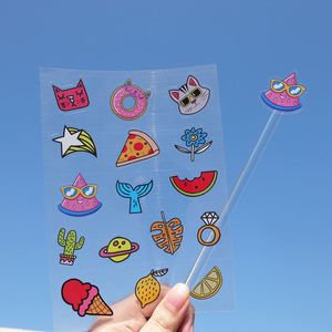 Custom Transparent Vinyl Sticker Waterproof Wholesale Kiss Cut Logo Sticker for Cartoon Label - Product Image 2