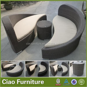 Diseño de filosofía china YinYang Patio al aire libre Tumbona ajustable piscina lateral Chaise Lounge Chair con cojín y Mesa - Product Image 5