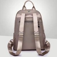 Sac à dos tendance pour femme en nylon imperméable, avec compartiment intérieur et fermeture éclair, 20-35L, bandoulière arquée – Nouvelle collection très prisée