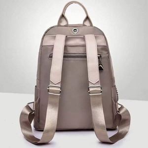 T Hot-Selling Fashionable Women's Trendy Waterproof Nylon Oxford Cloth <b>Backpack</b> Interior Slot Pocket Zipper Closure 20-35L - Product Image 3