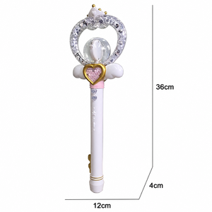 Varita Mágica Musical con Luz para <span class=keywords><strong>Niñas</strong></span>, Juguete Eléctrico <span class=keywords><strong>de</strong></span> Plástico, Varita <span class=keywords><strong>de</strong></span> Hada con Purpurina, Bola Giratoria con Forma <span class=keywords><strong>de</strong></span> Estrella, Regalo Portátil con Temática Romántica para Navidad - Product Image 3