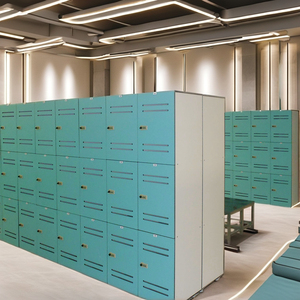 Jialifu Compact HPL Wood Gym Casiers avec serrures électroniques et à clé pour une utilisation dans les vestiaires - Product Image 2