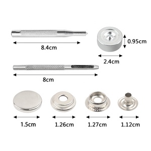 Bán Chạy 80 Bộ Nút Bấm Bằng Đồng Thau Với Khuôn Thủ Công Nút Bấm Bốn Mảnh Bằng Kim Loại 15Mm - Product Image 4