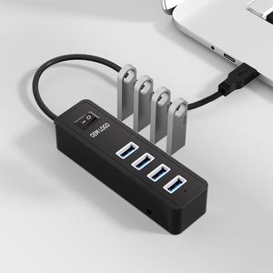 Hub USB 3.0 de 4 Puertos con Transferencia de Datos de 5 Gbps y Cable de Material ABS de 1.2M, Divisor para Computadora Portátil, PC, Unidad Flash, Impresora, Cámara, en Existencia - Product Image 1