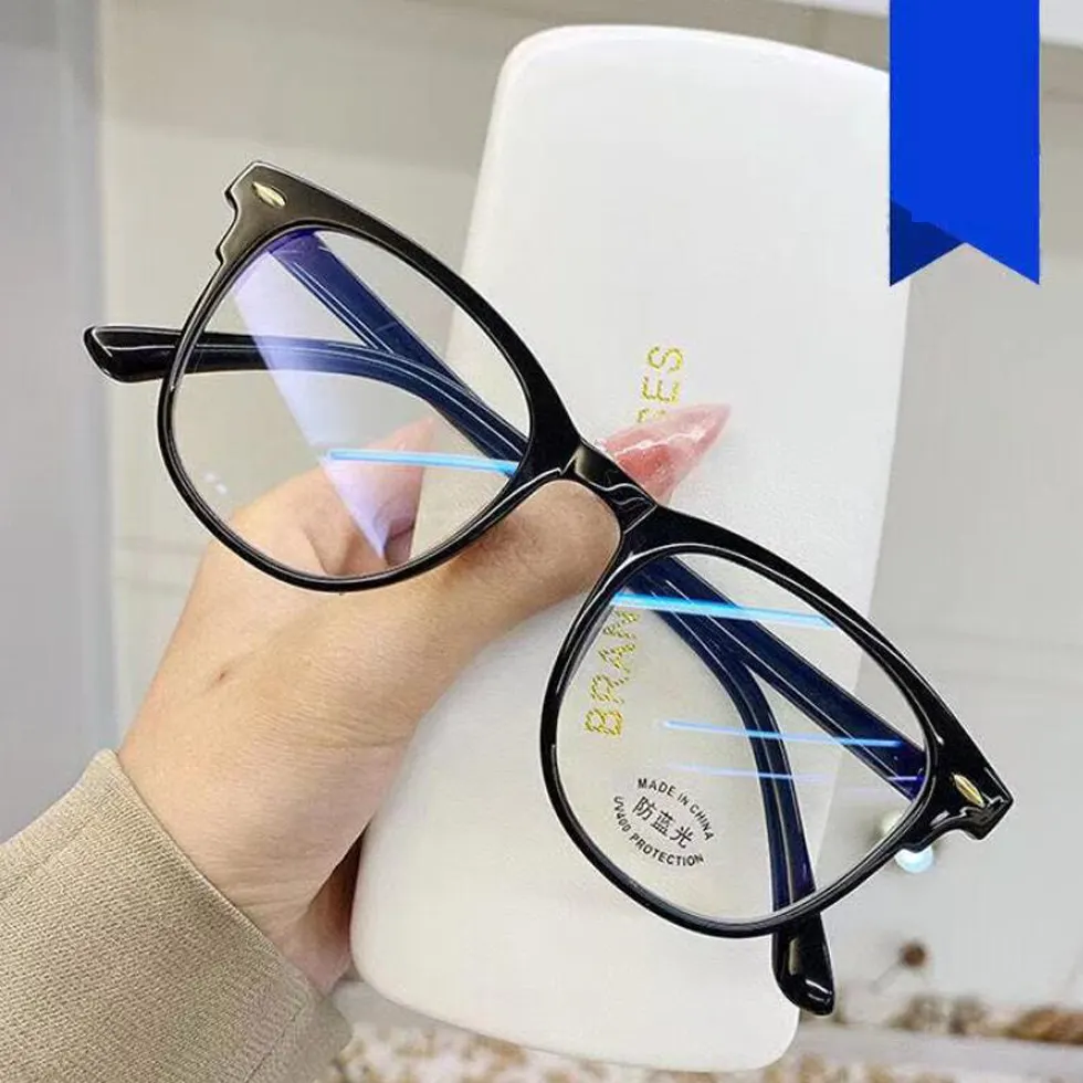 Óculos contra luz azul, óculos para computador de cor transparente e completa, com bloqueio de luz