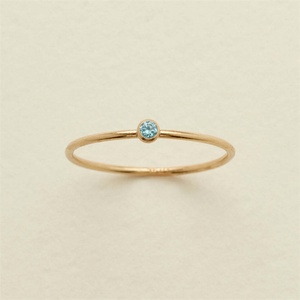 Anillo de Dedo de Acero Inoxidable con Piedra de Nacimiento, Joyería Sencilla y Elegante para Mujer - Product Image 4