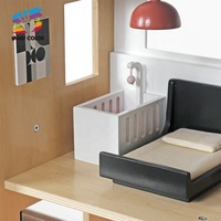 Kit de meubles de jeu de rôle de simulation populaire maison de poupée familiale en bois pour enfants W06A539