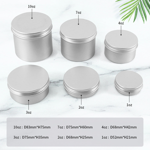 5ml 10ml 20ml 30ml 50ml 60ml 80ml 100ml 150ml 200ml 50g Vòng nhôm mỹ phẩm thiếc container nhôm thiếc Jar với vít đầu - Product Image 3