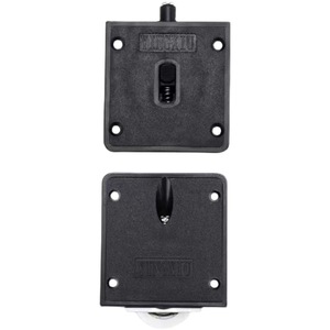 Roulette de porte coulissante Xinshengfa noire en plastique, détachable, avec amortisseur simple, pour rail de porte, capacité de charge 50 kg - Product Image 3