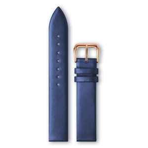 Correa de reloj de seda Correa de cuero Correa azul genuina - Product Image 1